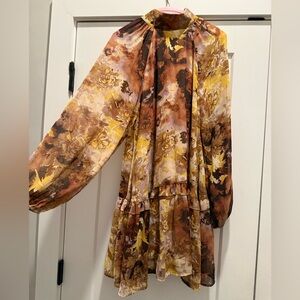 Entro Autumn Floral Long Sleeve Dress